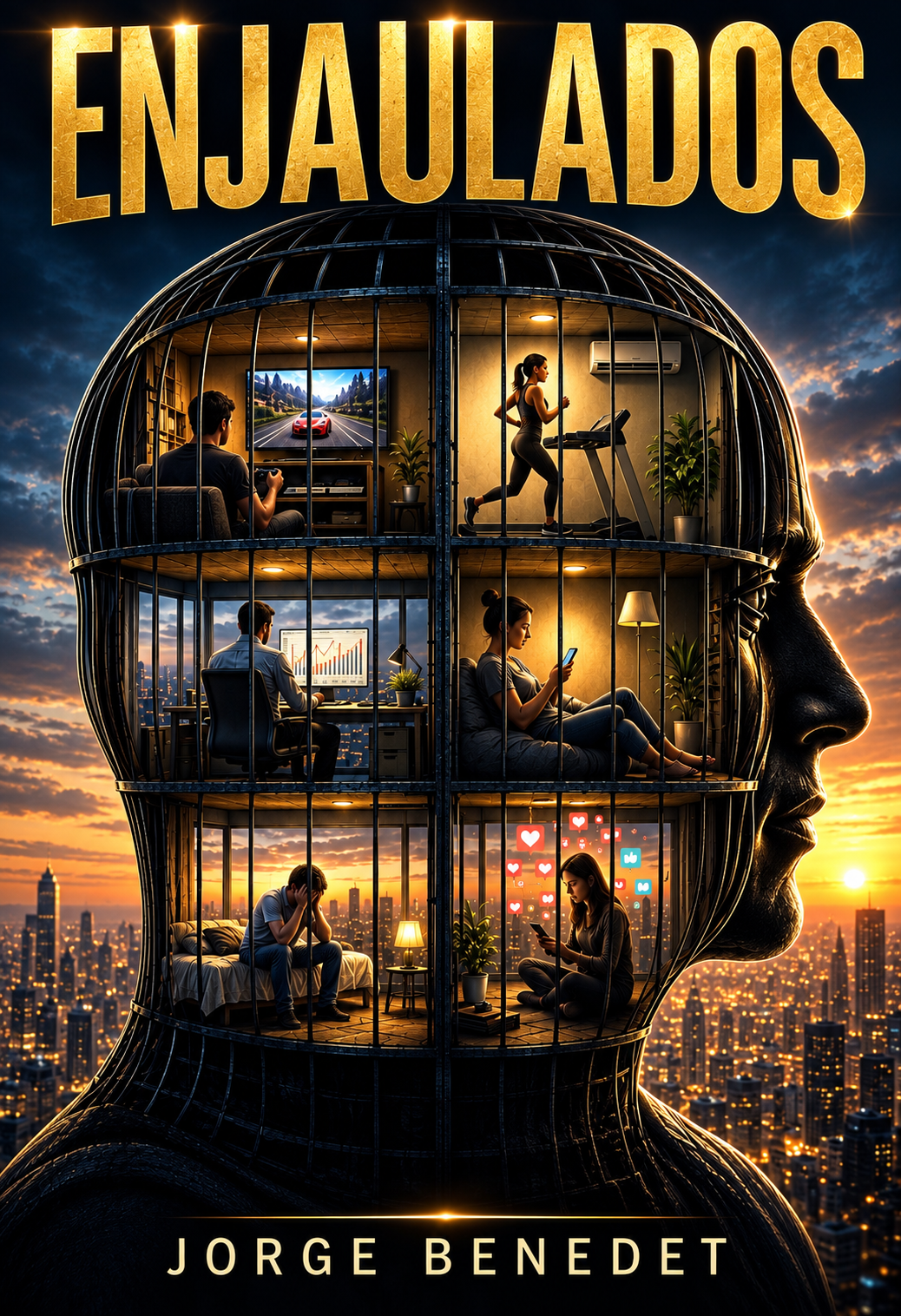 Capa de Enjaulados, de Jorge Benedet